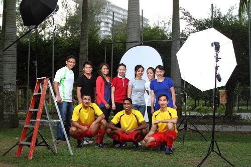 The team for YAM Shoot in Taman Rimba Kiara, TTDI