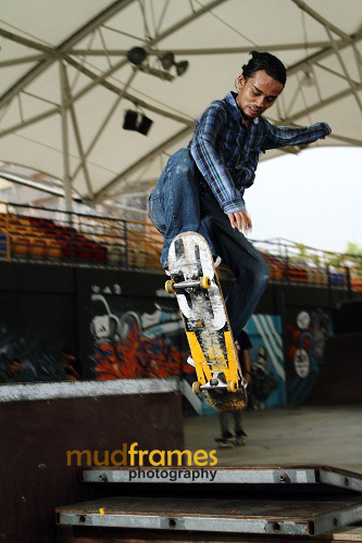 Skateboarder at Bukit Kiara Extreme Park