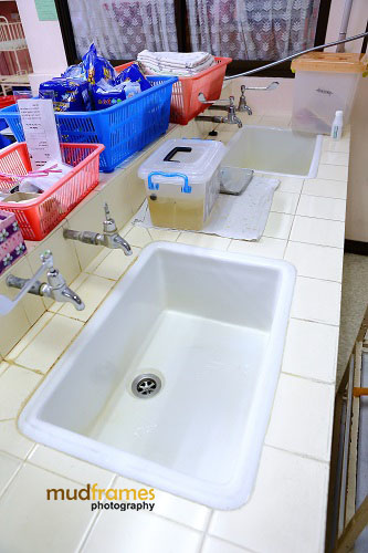Basin used to bathe babies at Assunta Hospital Nursery