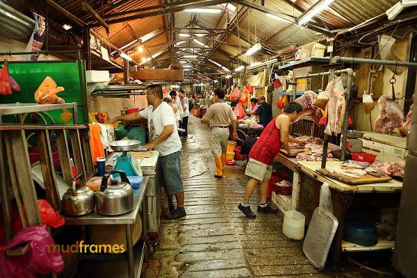 Meat sellers at Petaling Street, Kuala Lumpur