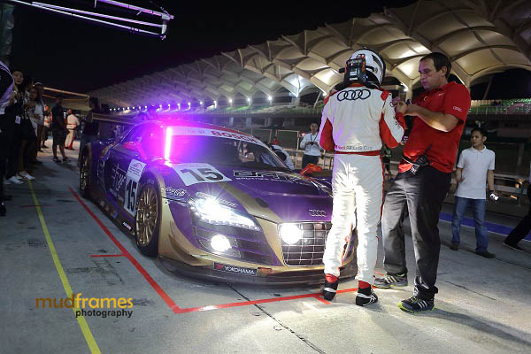 An Audi R8 ready for action during MMER 2013 at Sepang