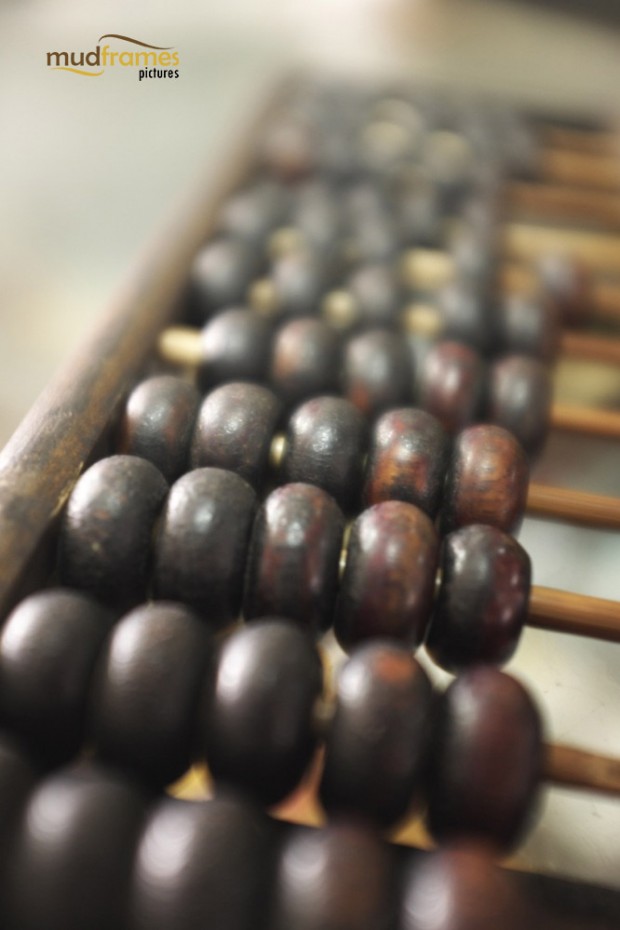 An abacus at Kok Ann medical store, a traditional chinese medicine outlet at Kuching, Malaysia