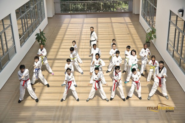 Students practising taekwando at the British International School of Kuala Lumpur