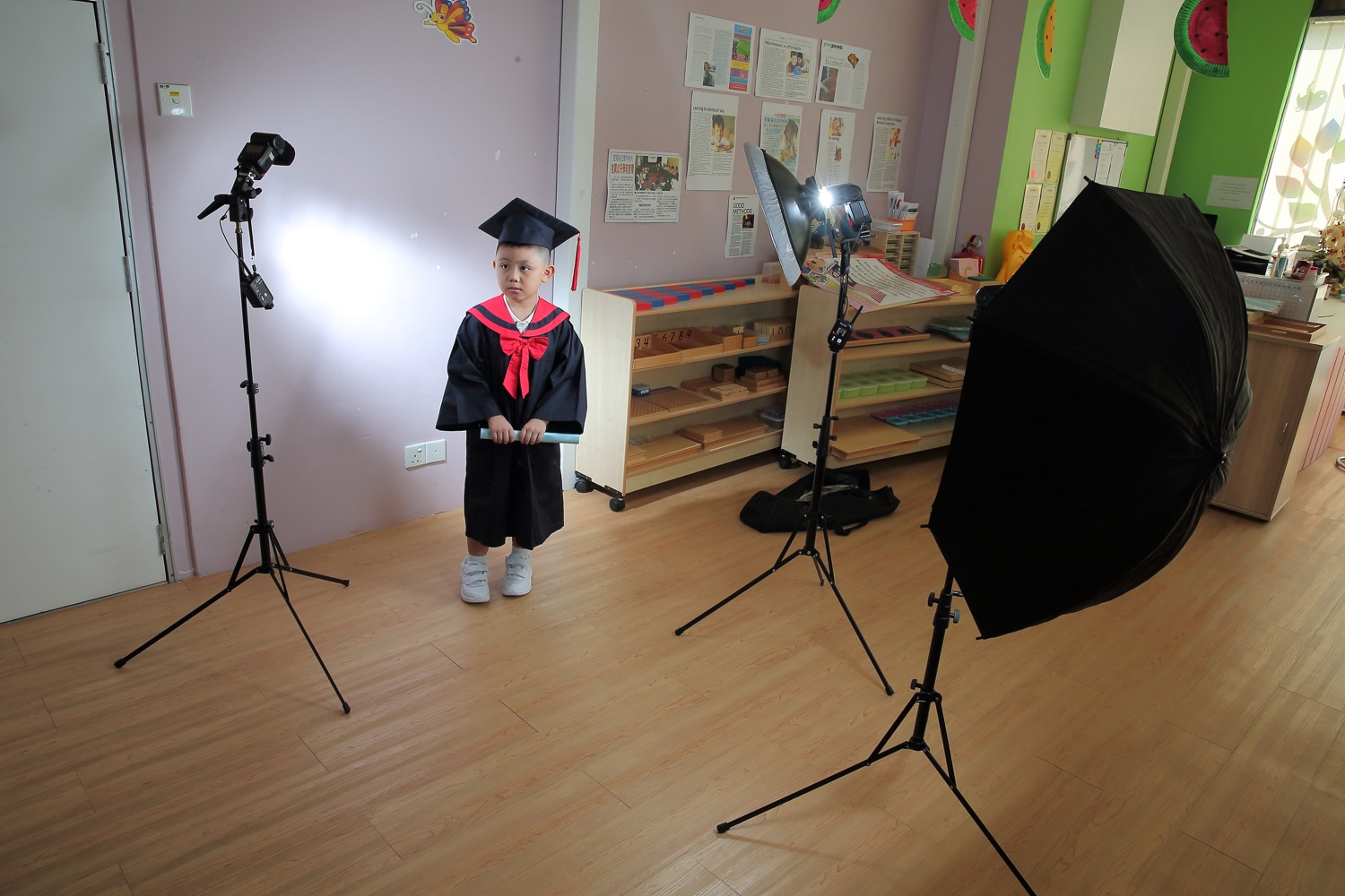 Kindergarten photography services setup